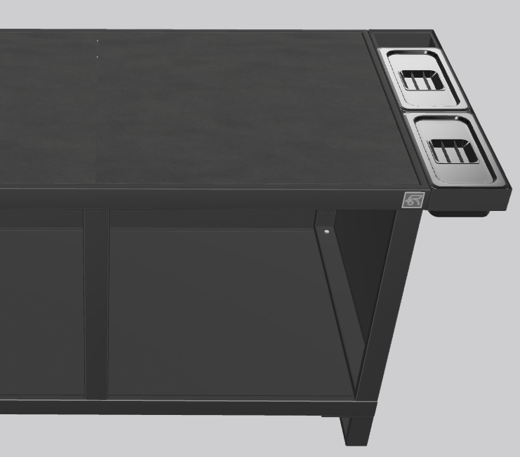 Tray set side (right) (NL)